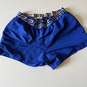 Versace Swim in Blue with Gold Accents